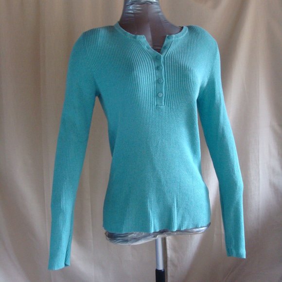 Moda Aqua Button-Up Women's Sweater - Picture 1 of 2